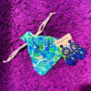 NWT Lilly Pulitzer Social Sunset tassel earrings w/ bag!!!